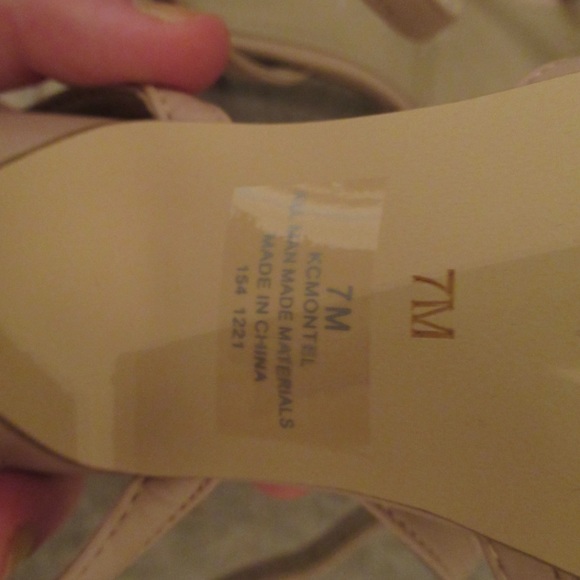 Nude Square Toe Calvin Klein Mini Heel size 7 - Picture 6 of 7
